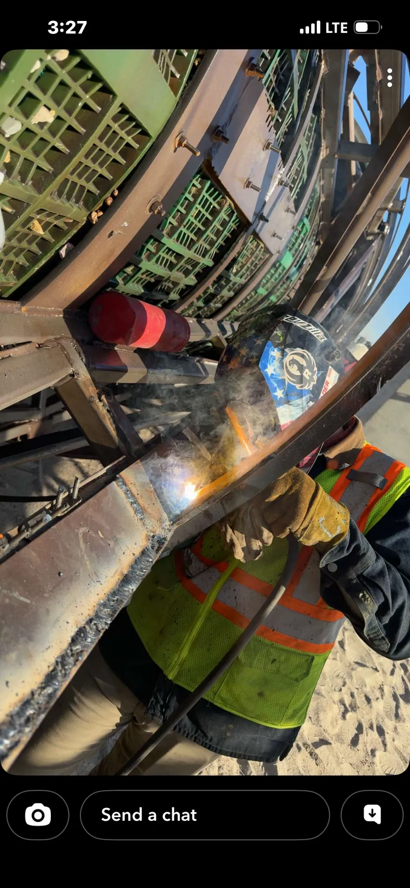 Welding on farm equipment